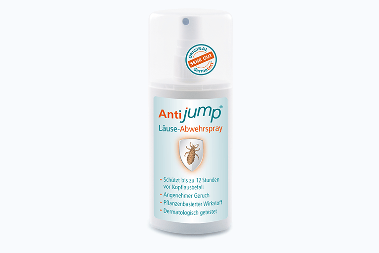 Anti Jump Läuse Abwehrspray in Verpackung