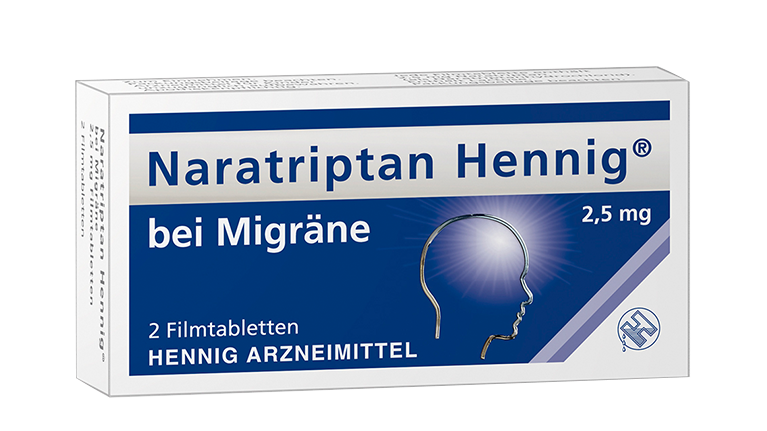Produktfoto Naratriptan von Hennig. Bei Migräne.